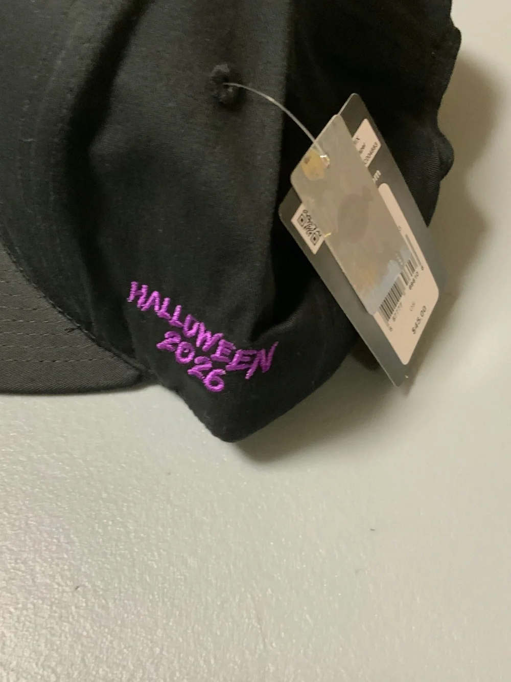 Hard Rock Cafe Black Hat with Green & Purple Halloween Skull